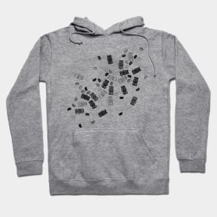 Black and White Gummy Bears Explosion Hoodie